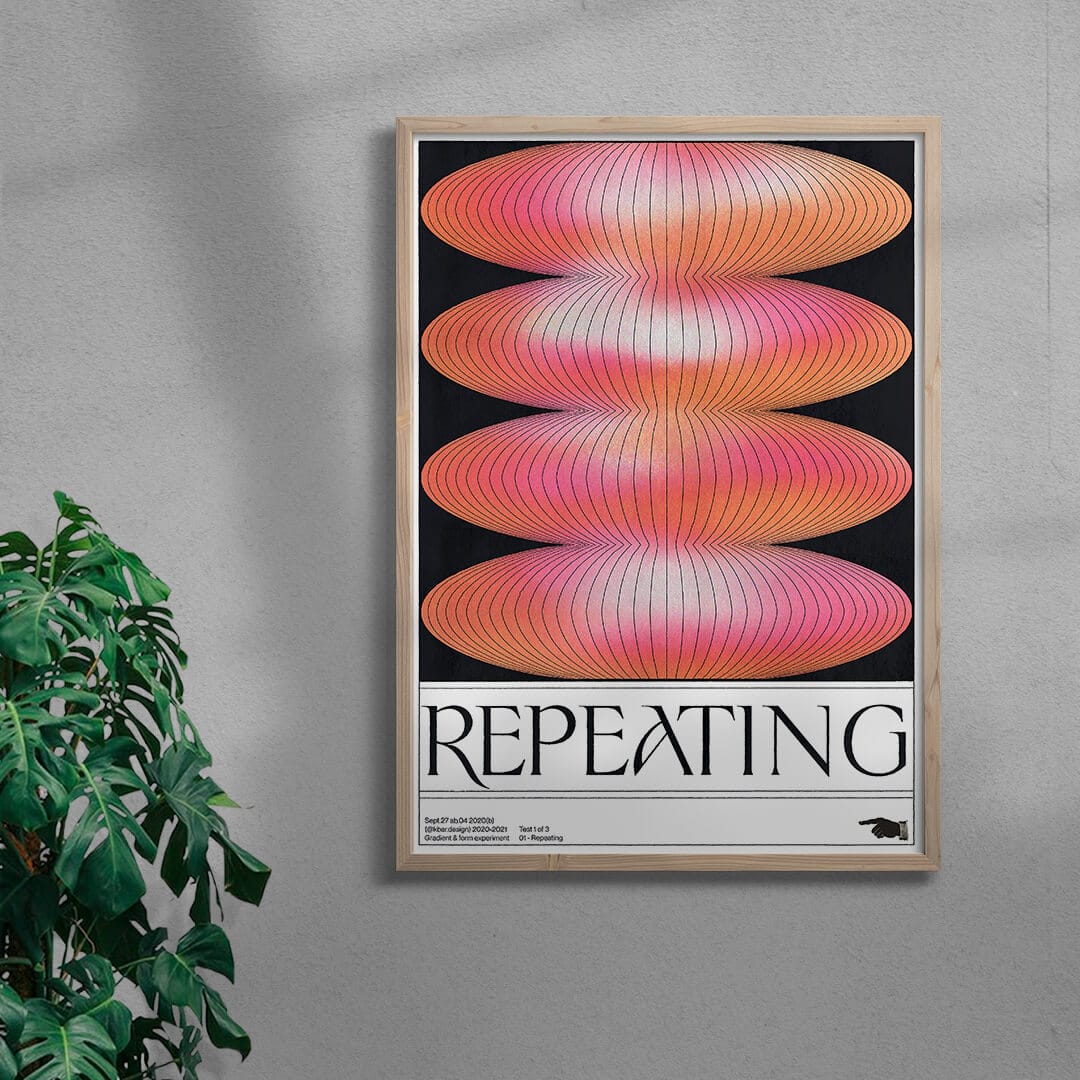 11.7x16.5" (A3) Repeating - UNFRAMED contemporary wall art print by Alexander Khabbazi - sold by DROOL