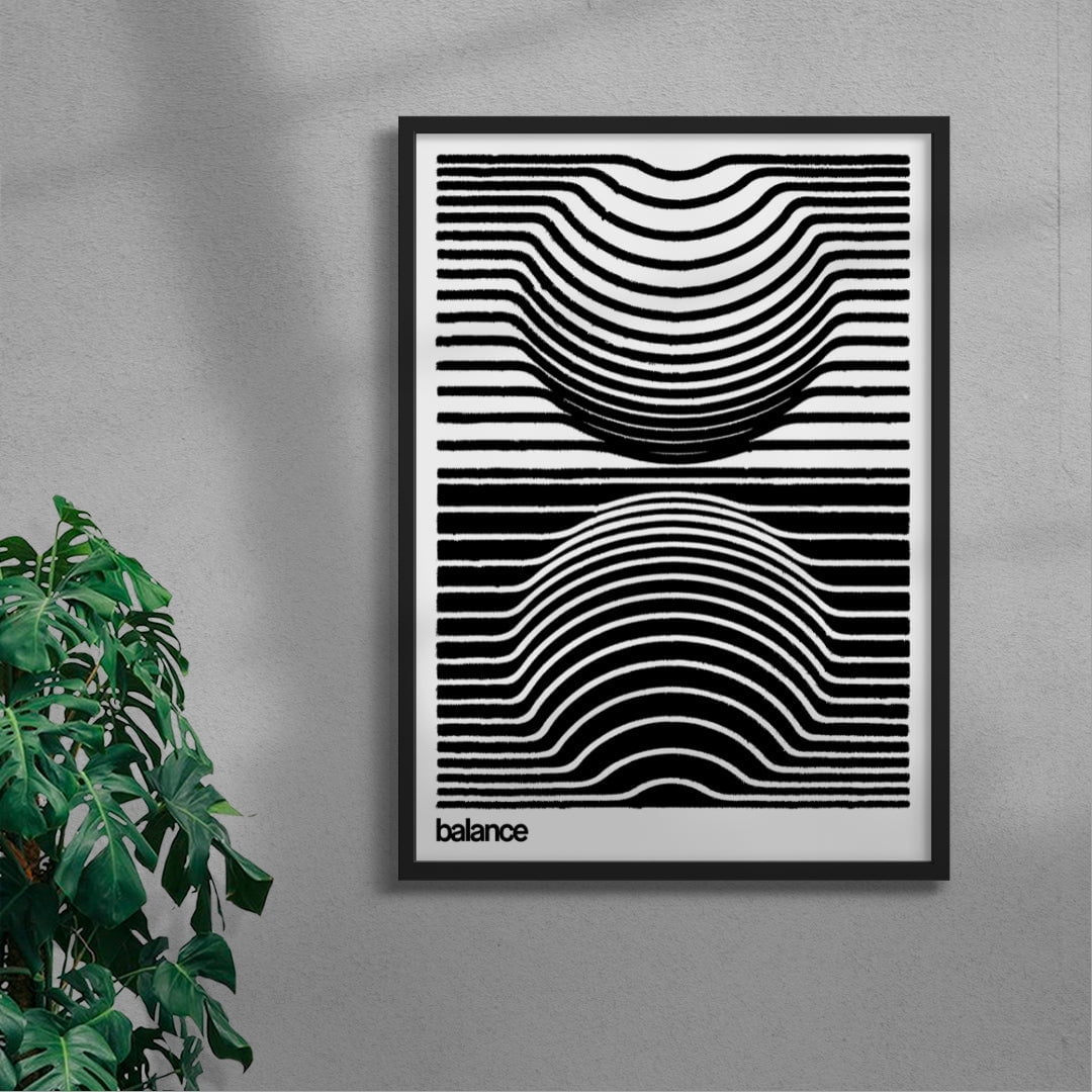 11.7x16.5" (A3) Harmonic Balance - UNFRAMED contemporary wall art print by Adam Foster - sold by DROOL
