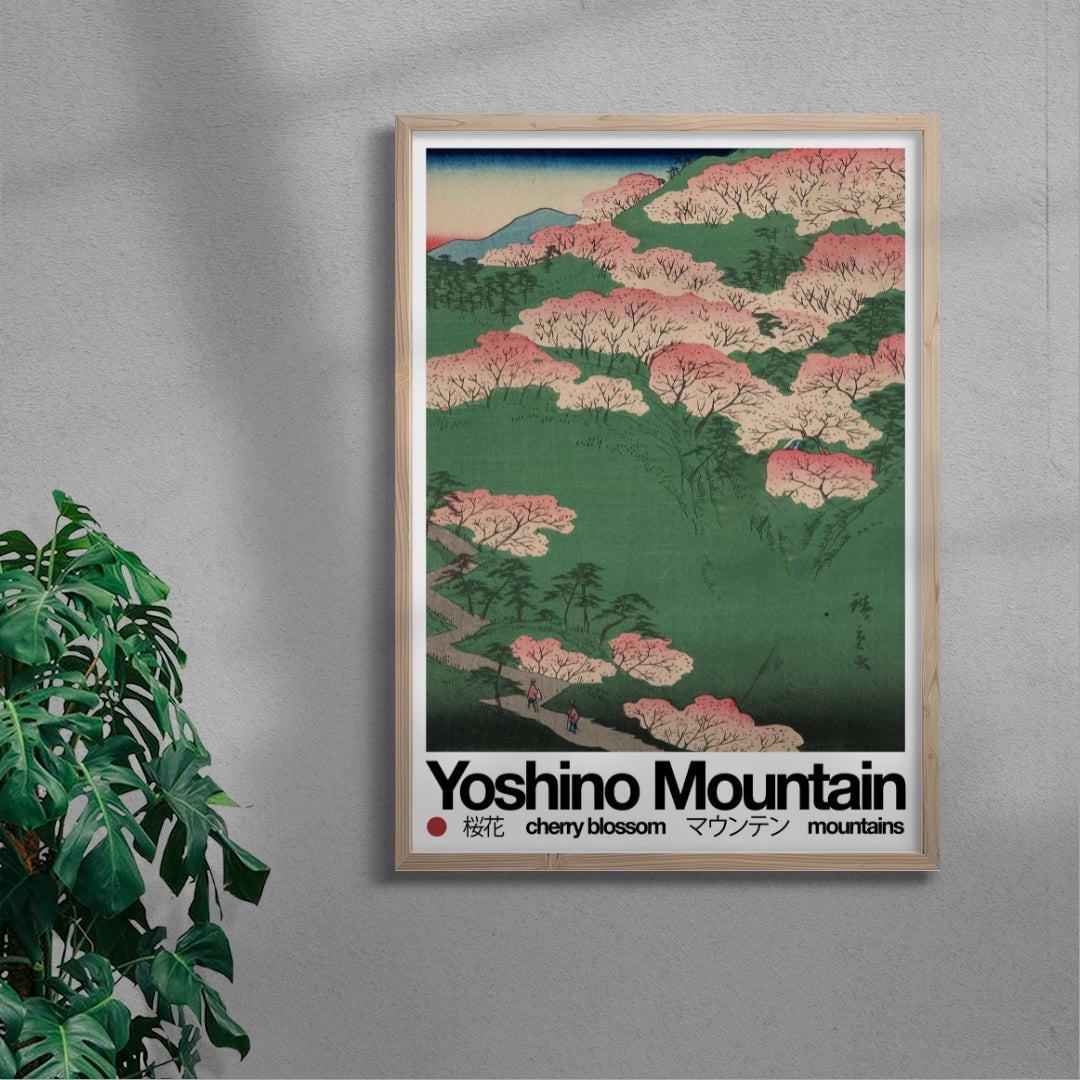 11.7x16.5" (A3) Yoshino Mountain - UNFRAMED contemporary wall art print by George Kempster - sold by DROOL
