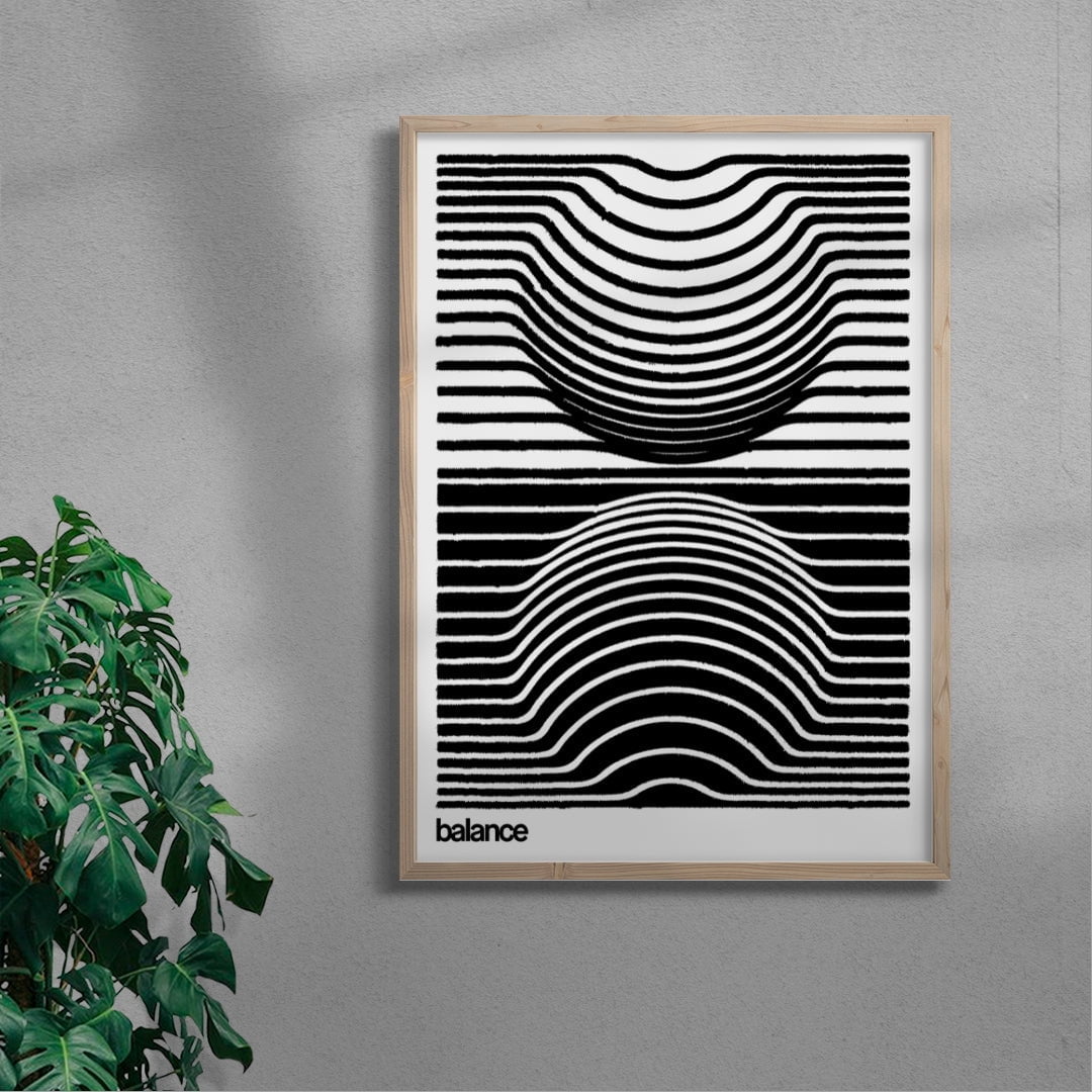 11.7x16.5" (A3) Harmonic Balance - UNFRAMED contemporary wall art print by Adam Foster - sold by DROOL