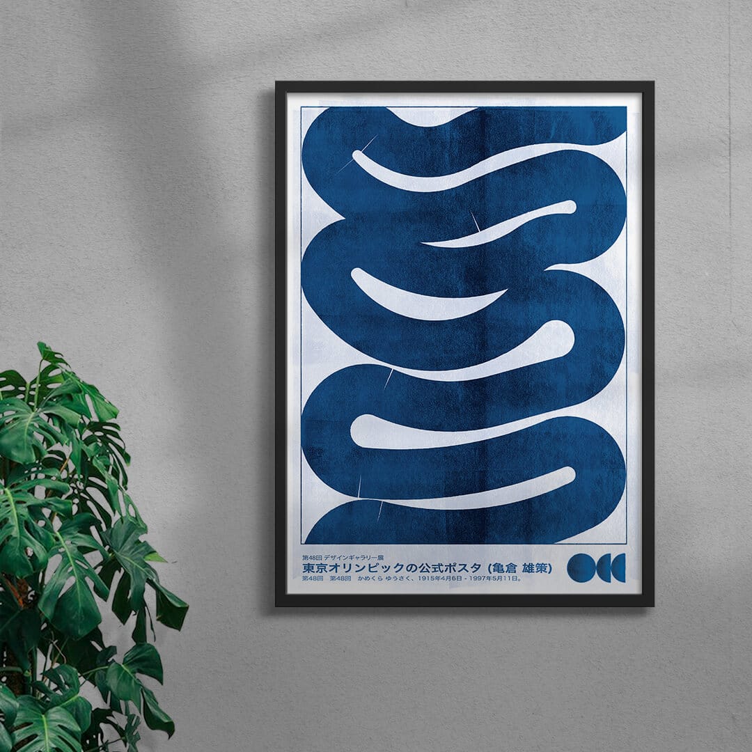 11.7x16.5" (A3) Waves - UNFRAMED contemporary wall art print by Alexander Khabbazi - sold by DROOL